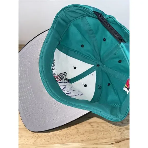 Vtg 90s Disney Mickey Unlimited Hat Embroidered Colorblock Snapback Trucker Cap - Picture 9 of 9